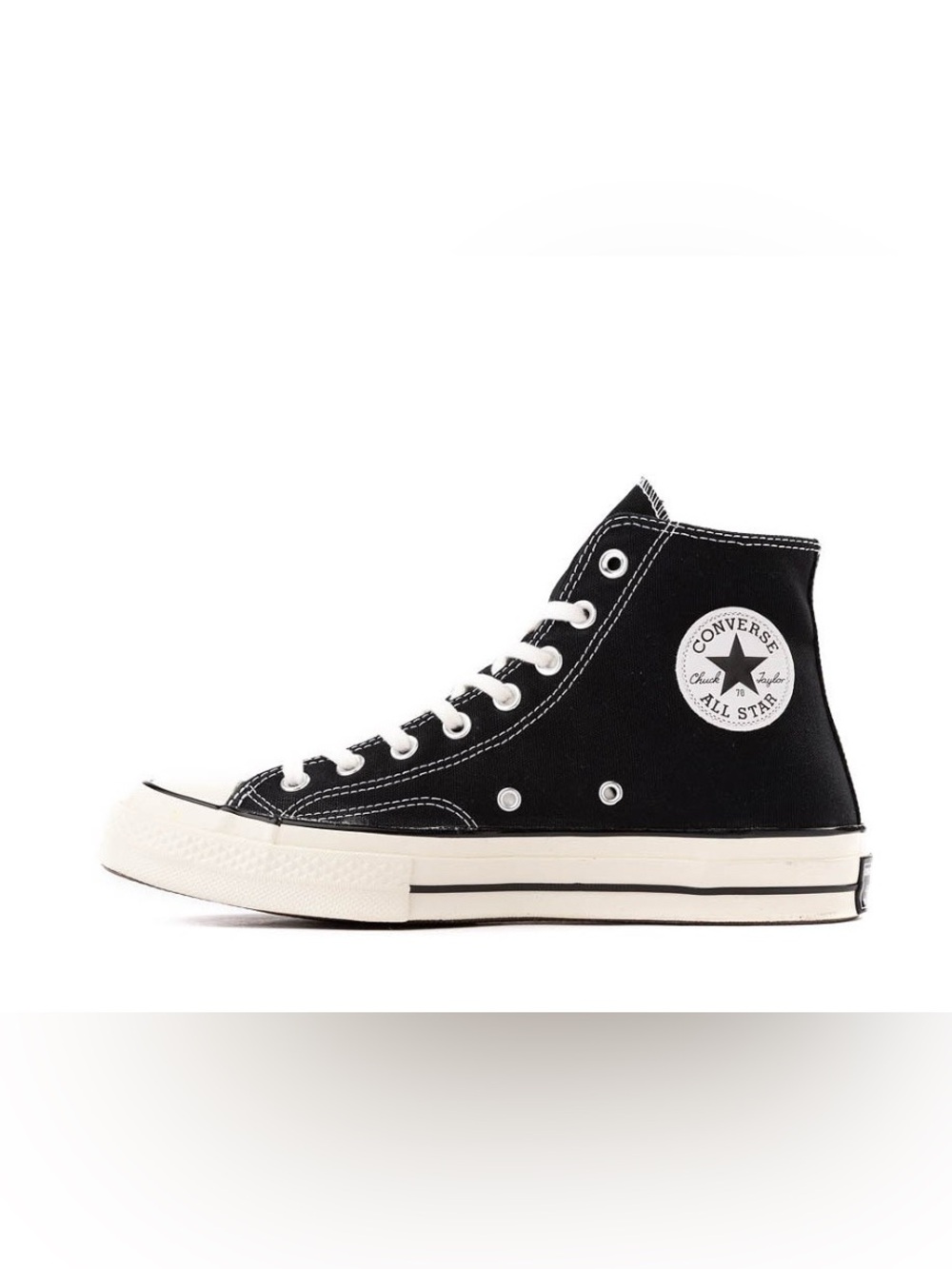 NWOT - Converse Black High-Top Sneakers with White Accents - 8.5